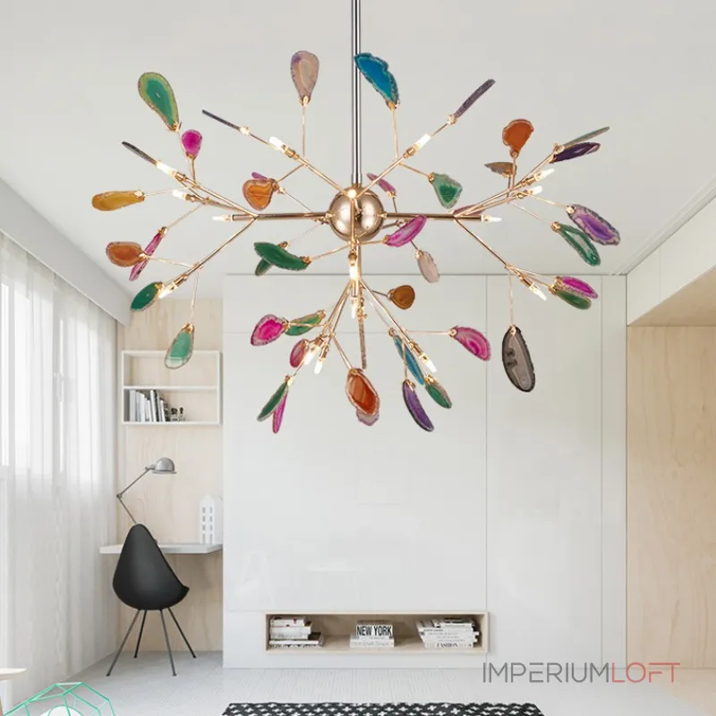 Подвесная люстра AGATE D60 Green от ImperiumLoft