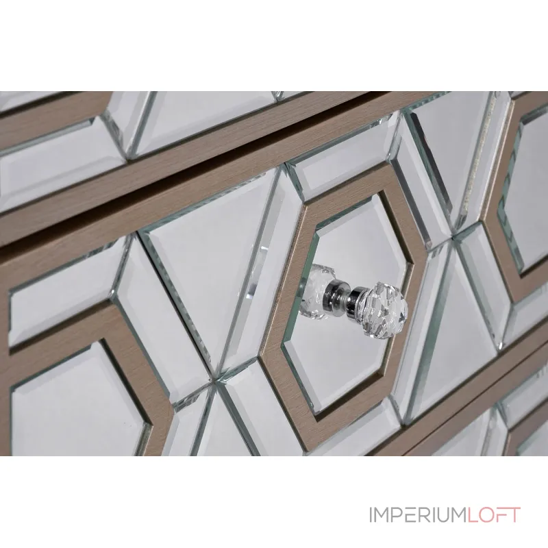 Тумбочка зеркальная с ящиками KFG044 от ImperiumLoft