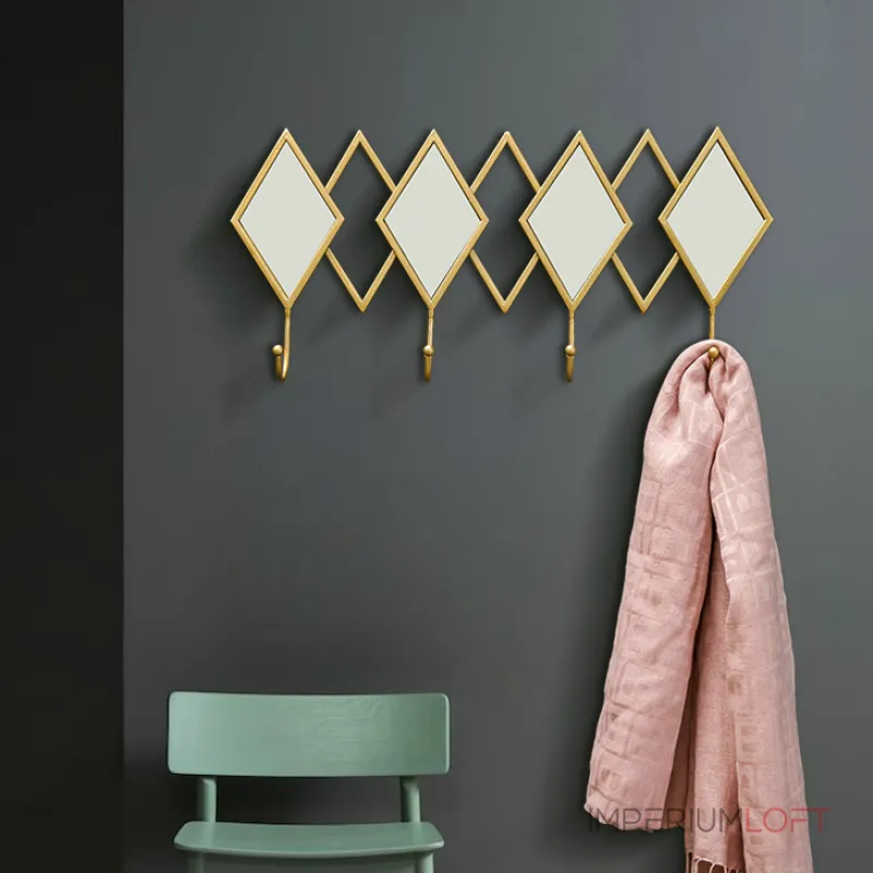 Дизайнерская вешалка зеркало в прихожую LaLume-KKK00109 от ImperiumLoft