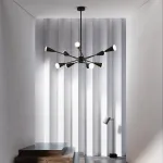 Люстра на штанге MILTON 12 Черный