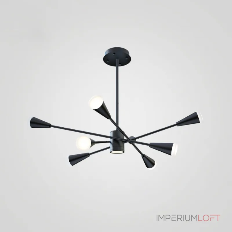 Люстра на штанге MILTON 12 Черный