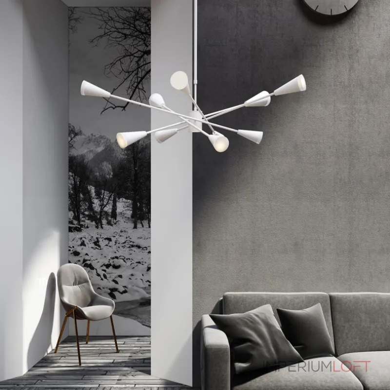 Люстра на штанге MILTON 12 Черный