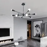 Люстра на штанге MILTON 12 Черный