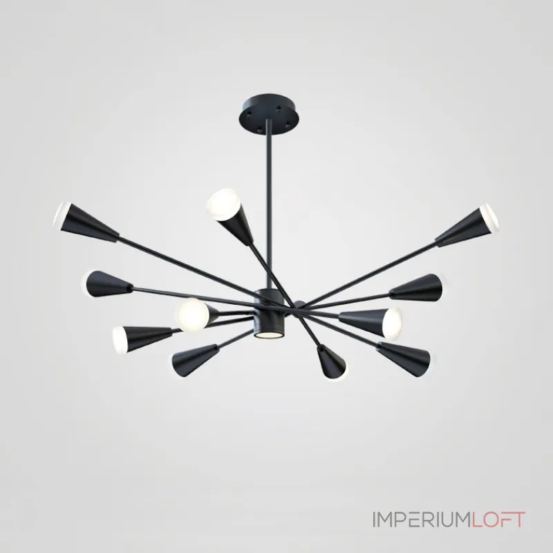 Люстра на штанге MILTON 12 Черный