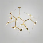 Подвесная люстра ANDES 20 Латунь от ImperiumLoft