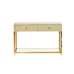 Консоль со стеклянной бежевой столешницей KFC762E7 от ImperiumLoft