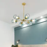 Люстра на штанге MARINE D104 12 lamps Black/Blue от ImperiumLoft