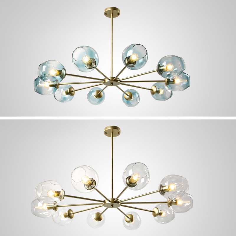 Люстра на штанге MARINE B 8 Black/Blue от ImperiumLoft