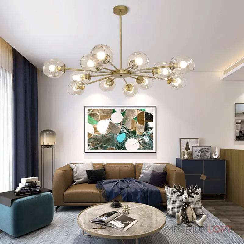 Люстра на штанге MARINE D104 12 lamps Black/Blue от ImperiumLoft