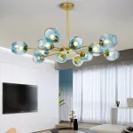 Люстра на штанге MARINE D104 12 lamps Black/Blue от ImperiumLoft