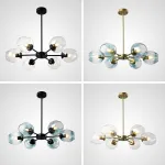 Люстра на штанге MARINE B 8 Black/Blue от ImperiumLoft