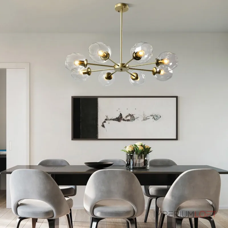 Люстра на штанге MARINE D104 12 lamps Black/Blue от ImperiumLoft