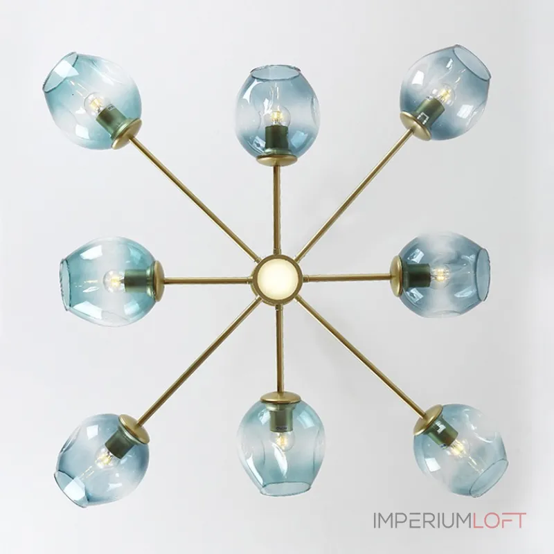 Люстра на штанге MARINE D104 12 lamps Black/Blue от ImperiumLoft