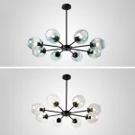 Люстра на штанге MARINE B 8 Black/Blue от ImperiumLoft