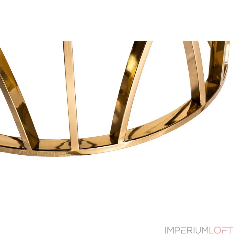 Столик журнальный с черным стеклом (золото) 13RXET3103-GOLD от ImperiumLoft