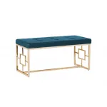 Банкетка велюровая изумрудная 47ED-BEN005GOLD-EM от ImperiumLoft