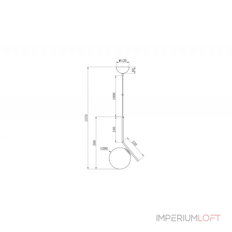 Светильник потолочный Шар K2GP-825BR-S от ImperiumLOFT от ImperiumLoft Светильник потолочный Шар K2GP-825BR-S от ImperiumLOFT от ImperiumLoft