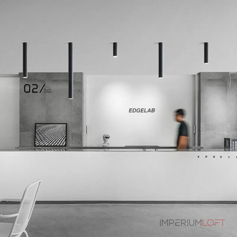 Потолочный светильник LINE H80 Black от ImperiumLoft