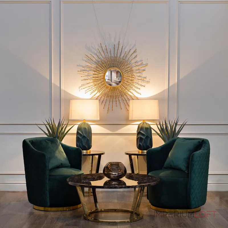 Столик журнальный черное стекло/золото 13RXET8083M-GOLD от ImperiumLoft Столик журнальный черное стекло/золото 13RXET8083M-GOLD от ImperiumLoft