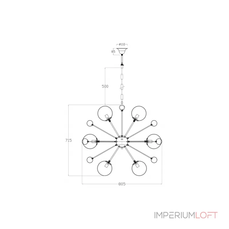Подвесная люстра Шары 20MD3503-12