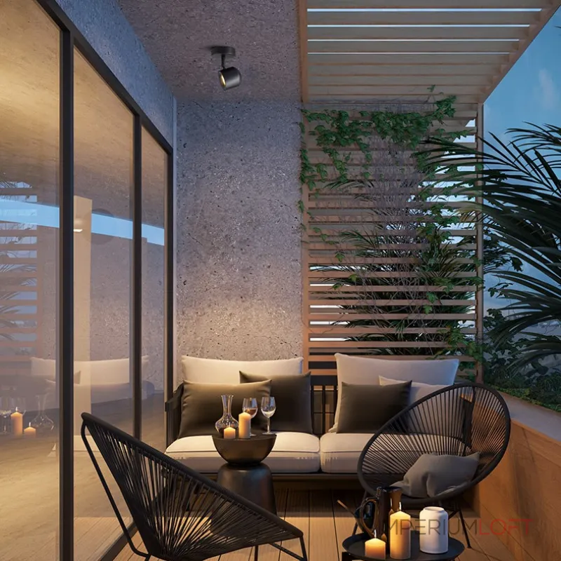 Настенный светильник TINY WALL L1 Black от ImperiumLoft