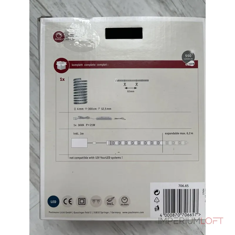 Светодиодная лента 500 6500К 3м Paulmann MaxLED 70665. от ImperiumLoft Светодиодная лента 500 6500К 3м Paulmann MaxLED 70665. от ImperiumLoft