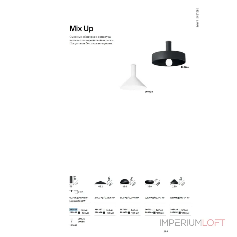 Плафон Ideal Lux MIX-UP 288420 от ImperiumLoft Плафон Ideal Lux MIX-UP 288420 от ImperiumLoft