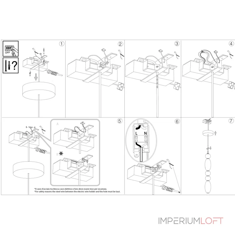 Подвесной светильник Ideal Lux LUMIERE 314174 от ImperiumLoft