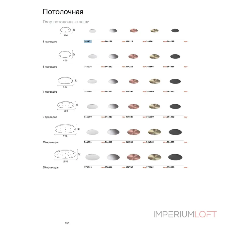 Потолочное основание для Ideal Lux ROSONE 370644 от ImperiumLoft Потолочное основание для Ideal Lux ROSONE 370644 от ImperiumLoft