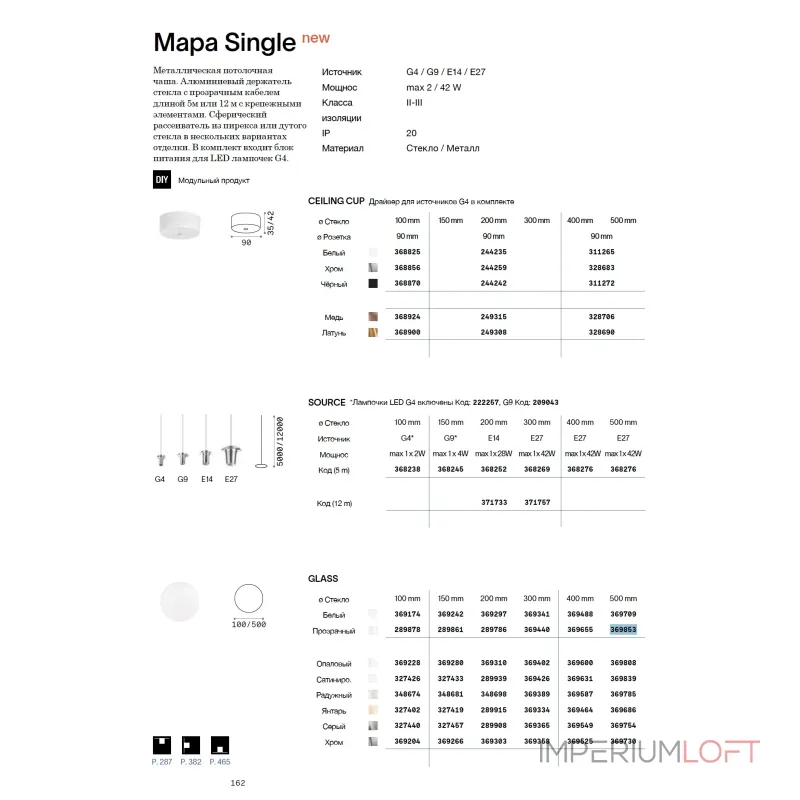 Плафон D30 Ideal Lux MAPA 369402