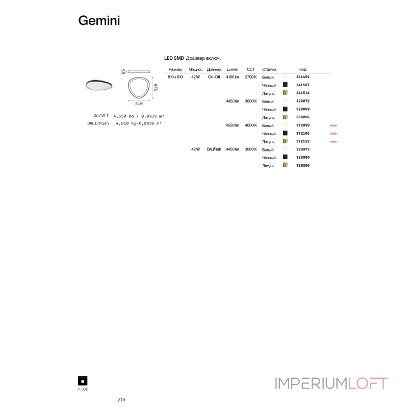 Потолочная люстра Ideal Lux Gemini 372099 от ImperiumLoft Потолочная люстра Ideal Lux Gemini 372099 от ImperiumLoft