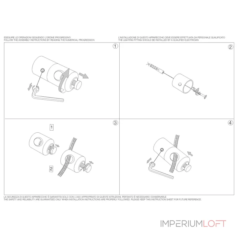 Крепеж для подвесного светильника Ideal Lux Supporto Cavo 143200 от ImperiumLoft Крепеж для подвесного светильника Ideal Lux Supporto Cavo 143200 от ImperiumLoft