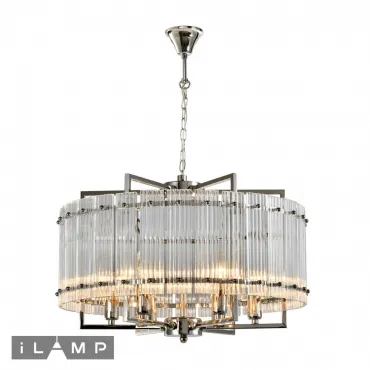 Подвесная люстра iLamp SILVERSTONE P9503-6 NICKEL Подвесная люстра iLamp SILVERSTONE P9503-6 NICKEL