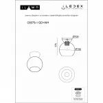 Светильник потолочный iLamp Mono C6079-1 GD+WH от ImperiumLoft