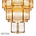 Подвесная люстра iLamp Tribeca MD0276-11C GOLD+CLEAR