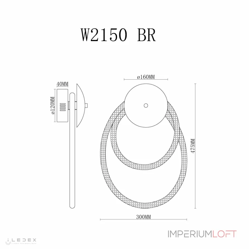 Светильник настенный iLedex Cross W2150 BR от ImperiumLoft Светильник настенный iLedex Cross W2150 BR от ImperiumLoft