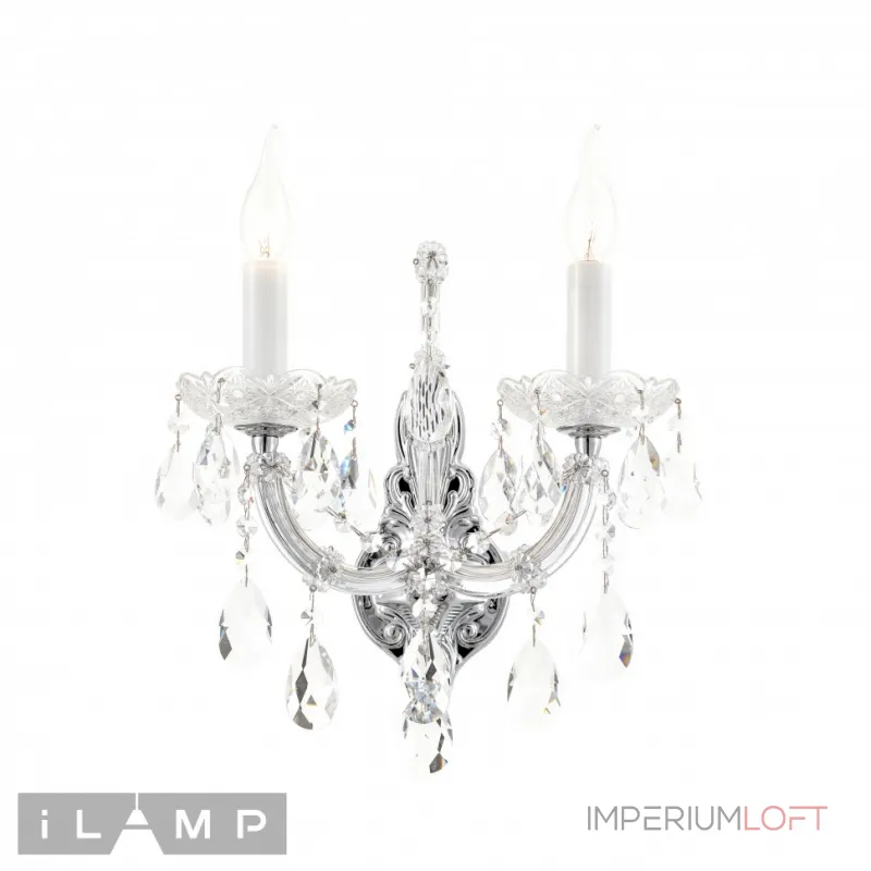 Светильник настенный iLamp Diamond W6071-2 CR+CL от ImperiumLoft Светильник настенный iLamp Diamond W6071-2 CR+CL от ImperiumLoft
