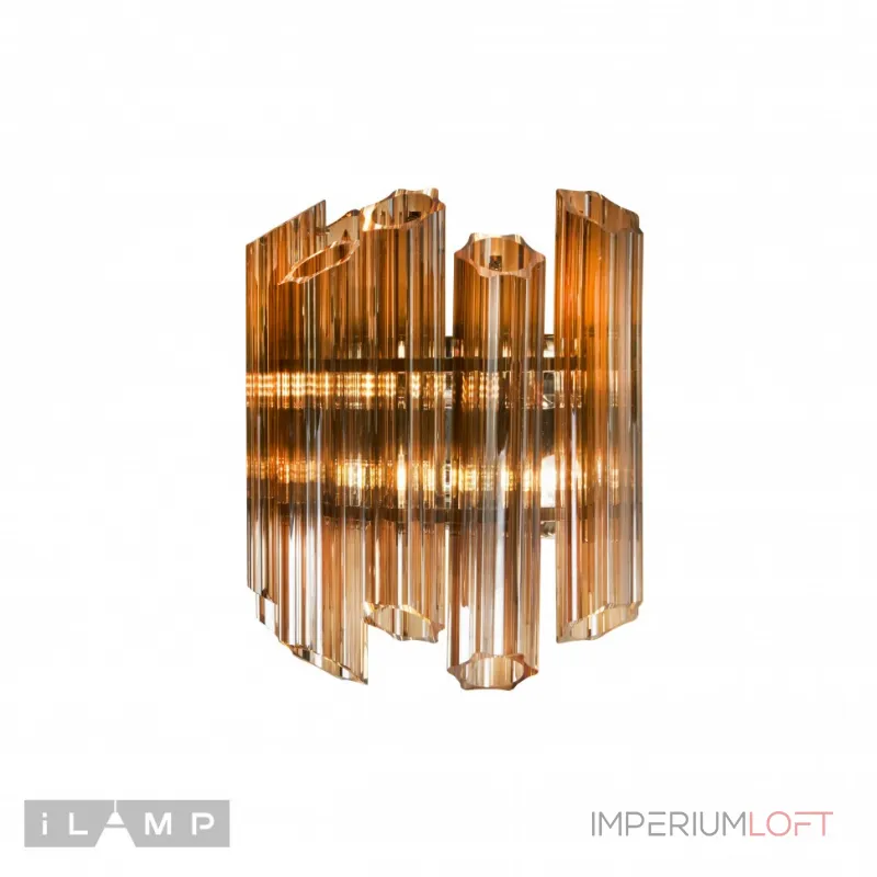Настенный светильник iLamp MB0267-2C CHROME+BROWN от ImperiumLoft