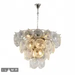 Подвесная люстра iLamp ROCKFELLER P2549-12 NICKEL