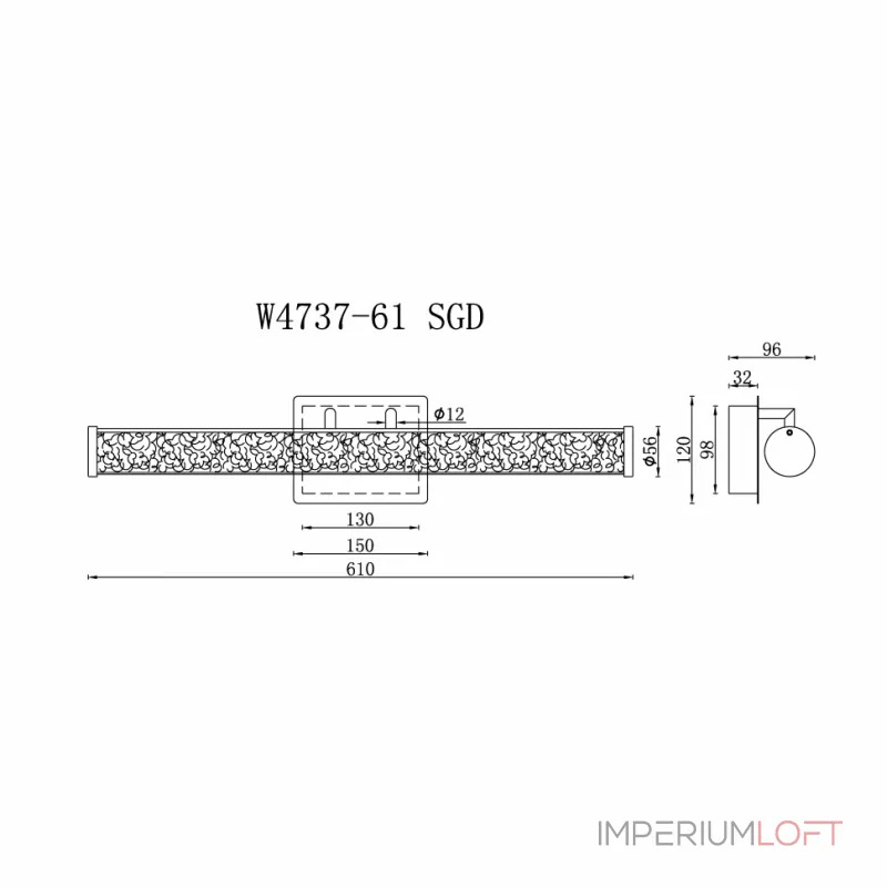 Светильник настенный iLEDEX Look W4737-61 SGD от ImperiumLoft