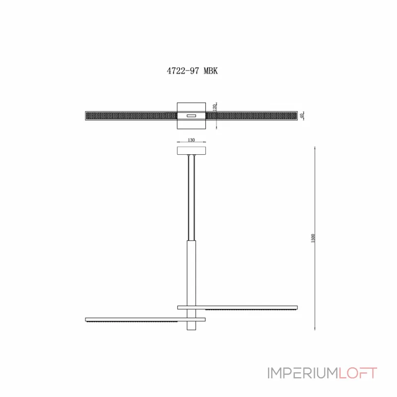 Подвесной светильник iLEDEX Vision 4722-97 MBK