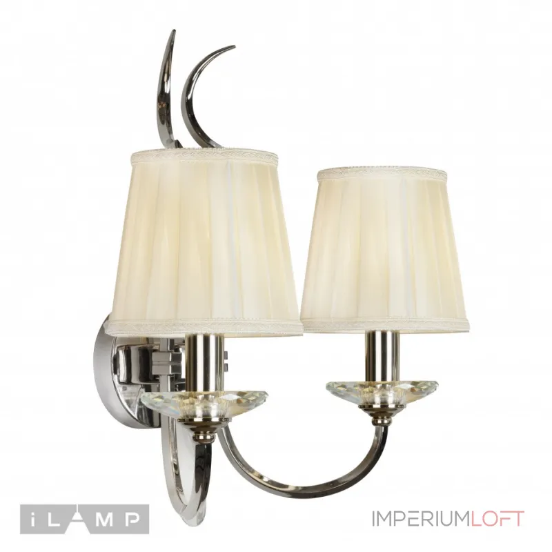 Настенный светильник iLamp Charm W2508-2 Никель+беж от ImperiumLoft Настенный светильник iLamp Charm W2508-2 Никель+беж от ImperiumLoft