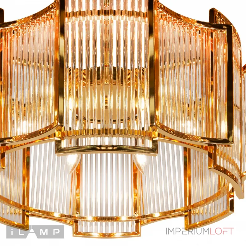 Подвесная люстра iLamp Tribeca MD0276-6A GOLD+CLEAR