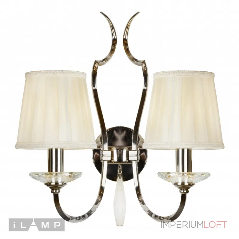 Настенный светильник iLamp Charm W2508-2 Никель+беж от ImperiumLoft Настенный светильник iLamp Charm W2508-2 Никель+беж от ImperiumLoft
