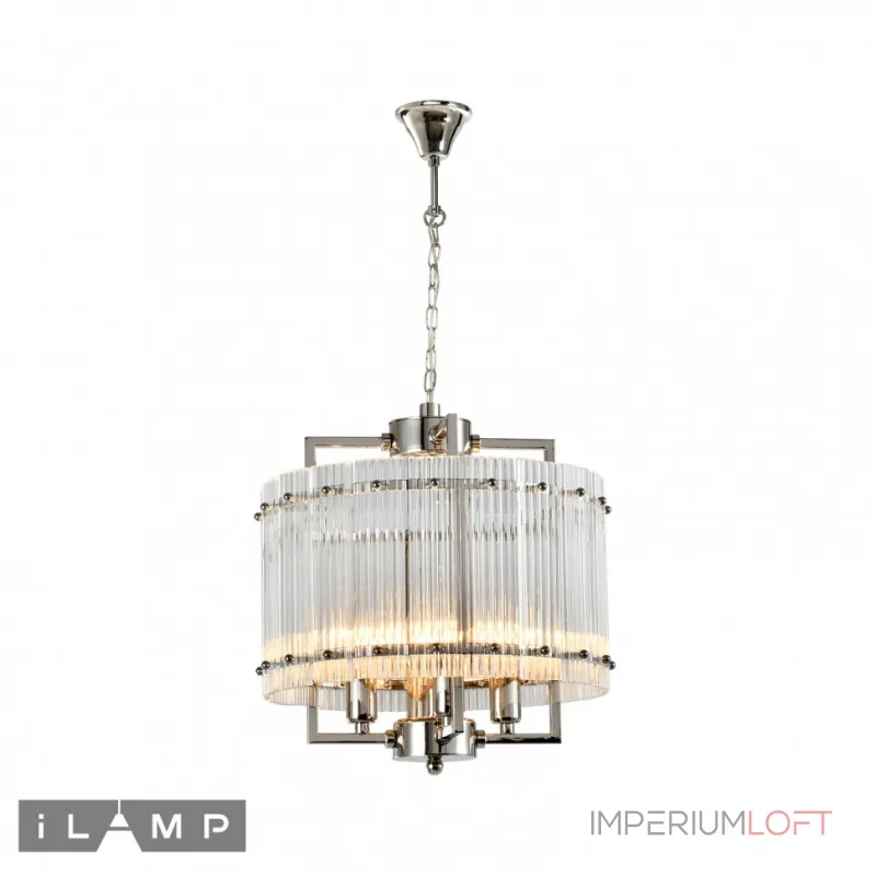 Подвесная люстра iLamp SILVERSTONE P9503-4 NICKEL