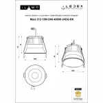 Светильник встраиваемый iLedex Mars DIM 212-12W-D95-4000K-24DG-BK от ImperiumLoft