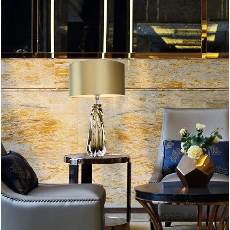 Настольная лампа декоративная DeLight Collection Crystal Table Lamp BRTL3020 Цвет арматуры хром Цвет плафонов зеленый от ImperiumLoft