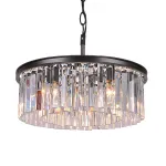 Подвесная люстра DeLight Collection 1920s Odeon KR0387P-6B/P black/clear