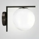 Бра FlexIC Lights Family Michael Anastassiades Black со стеклянным плафоном в форме шара от ImperiumLoft