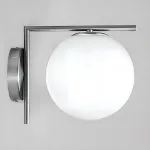 Бра FlexIC Lights Family Michael Anastassiades Chrome со стеклянным плафоном в форме шара от ImperiumLoft